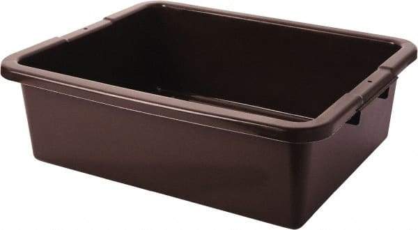 Rubbermaid - 7.1 Gal, Brown Polyethylene Tote Container - Nesting, 21-1/2" Long x 17.1" Wide x 7" High - Industrial Tool & Supply