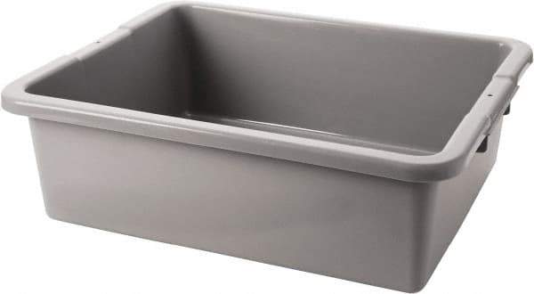 Rubbermaid - 7.1 Gal, Gray Polyethylene Tote Container - Nesting, 21-1/2" Long x 17.1" Wide x 7" High - Industrial Tool & Supply