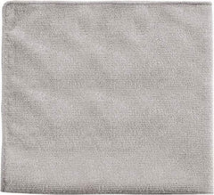 Rubbermaid - Dry Microfiber Wipes - Packet, 16" x 16" Sheet Size, Gray - Industrial Tool & Supply