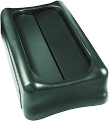 Rubbermaid - Rectangle Lid for Use with Rectangular Trash Cans - Green, For Slim Jim Trash Cans - Industrial Tool & Supply