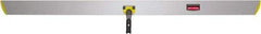 Rubbermaid - 60" Long x 5" Wide Aluminum Dust Mop Frame - Yellow, Hook & Loop & Quick Connect - Industrial Tool & Supply