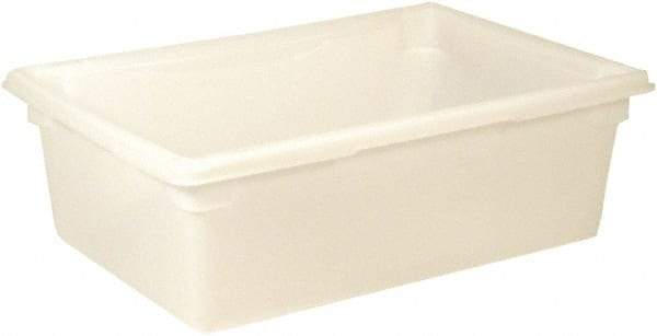 Rubbermaid - Rectangular, White Polyethylene Food Tote Box - 9" High x 18" Wide x 26" Long, with Snap-On Lid - Industrial Tool & Supply