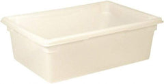 Rubbermaid - Rectangular, White Polyethylene Food Tote Box - 9" High x 18" Wide x 26" Long, with Snap-On Lid - Industrial Tool & Supply