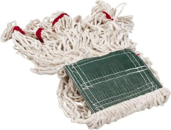 Rubbermaid - 1-1/4" Blue Head Band, Medium Blended Fiber Loop End Mop Head - 4 Ply, Clamp Jaw Connection, Use for General Purpose - Industrial Tool & Supply