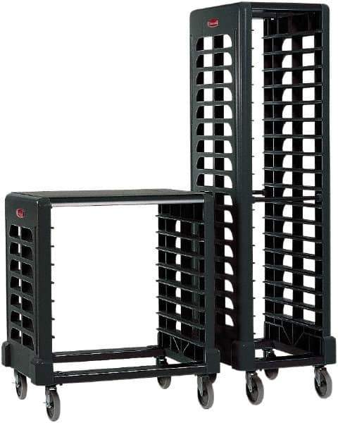 Rubbermaid - 18 Shelf, Black Pan Storage Rack - 473.2mm Wide x 1,724.15mm High x 23-3/4" Deep - Industrial Tool & Supply