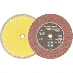 WALTER Surface Technologies - 60 Grit, 6" Disc Diam, Aluminum Oxide Flap Disc - 8,600 Max RPM, Fiber Backing, Hook & Loop Attaching System, Coated - Industrial Tool & Supply