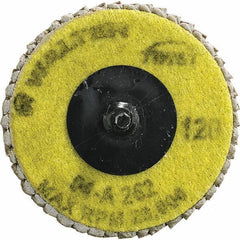 WALTER Surface Technologies - 120 Grit, 2-1/2" Disc Diam, Aluminum Oxide Flap Disc - 23,000 Max RPM, Fiber Backing, Quick Change Type R Attaching System, Coated - Industrial Tool & Supply