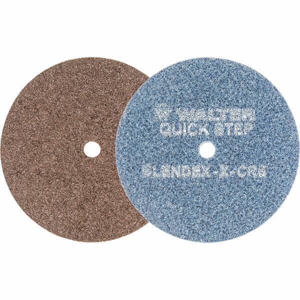 WALTER Surface Technologies - 4-1/2" Diam, Aluminum Oxide Hook & Loop Disc - Coarse Grade, Coated, Series 07-R, Quick-Step Blendex - Industrial Tool & Supply