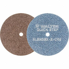 WALTER Surface Technologies - 4-1/2" Diam, Aluminum Oxide Hook & Loop Disc - Coarse Grade, Coated, Series 07-R, Quick-Step Blendex - Industrial Tool & Supply