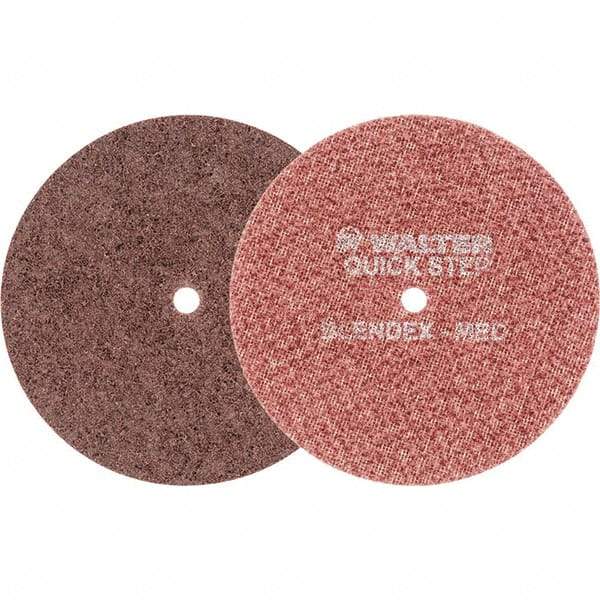 WALTER Surface Technologies - 6" Diam, Aluminum Oxide Hook & Loop Disc - Medium Grade, Coated, Series 07-R, Quick-Step Blendex - Industrial Tool & Supply