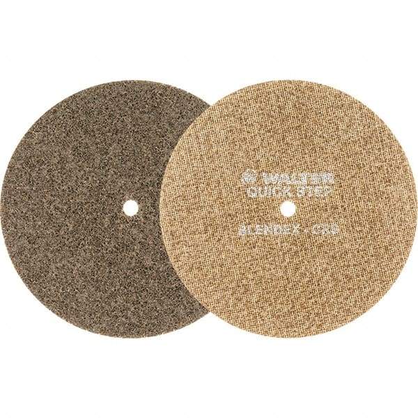 WALTER Surface Technologies - 7" Diam, Aluminum Oxide Hook & Loop Disc - Coarse Grade, Coated, Series 07-R, Quick-Step Blendex - Industrial Tool & Supply