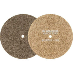 WALTER Surface Technologies - 7" Diam, Aluminum Oxide Hook & Loop Disc - Coarse Grade, Coated, Series 07-R, Quick-Step Blendex - Industrial Tool & Supply