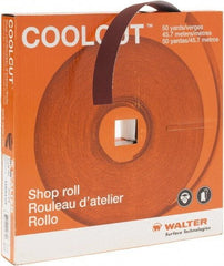WALTER Surface Technologies - 1" x 50 Yd 180 Grit Aluminum Oxide Cloth Roll - J Weighted Backing - Industrial Tool & Supply