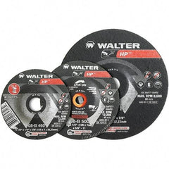 WALTER Surface Technologies - 7" Diam 7/8" Hole 60 Grit Fiber Disc - Ceramic, Series 15-X, Coolcut XX - Industrial Tool & Supply