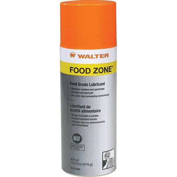 WALTER Surface Technologies - 400 mL Aerosol Penetrant/Lubricant - Light Yellow, 14°F to 356°F, Food Grade - Industrial Tool & Supply