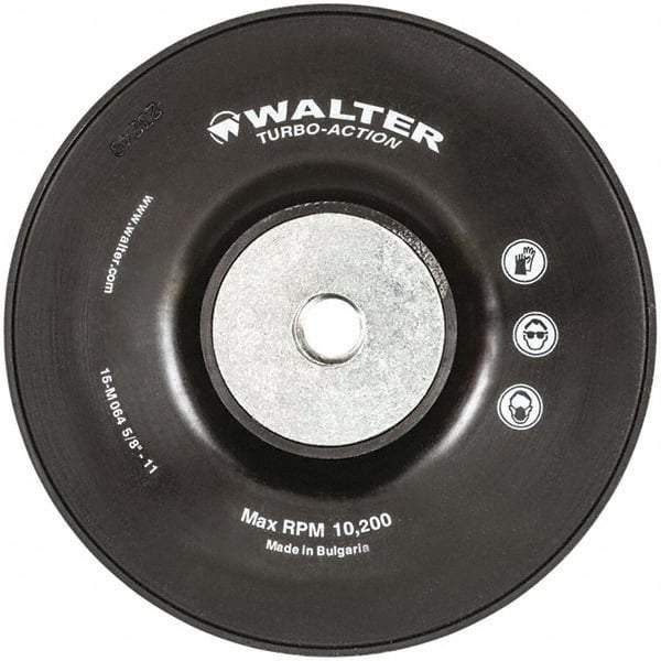 WALTER Surface Technologies - 6" Diam Disc Backing Turbo Backing Pad - 10,200 RPM - Industrial Tool & Supply