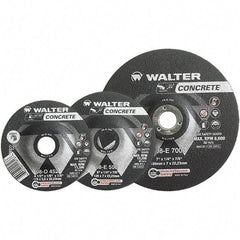 WALTER Surface Technologies - 24 Grit, 7" Wheel Diam, 1/4" Wheel Thickness, Type 27 Depressed Center Wheel - Aluminum Oxide, Resinoid Bond, 8,600 Max RPM - Industrial Tool & Supply