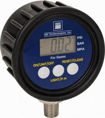 SSI Technologies - 2-1/2" Dial, 1/4 Thread, 0-300 Scale Range, Pressure Gauge - Lower Connection Mount, Accurate to 1% of Scale - Industrial Tool & Supply