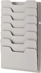 Sandusky Atlantic - 13-3/8" Wide x 2" Deep x 21-5/8" High, 7 Compartments, Steel Data Racks - Platinum, 12-5/8" Compartment Width x 3/4" Compartment Depth x 6-3/4" Compartment Height - Industrial Tool & Supply