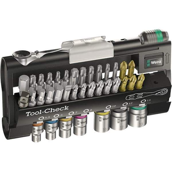Wera - Screwdriver Bit Sets Type: Bit Set Drive Size: 1/4 (Inch) - Industrial Tool & Supply
