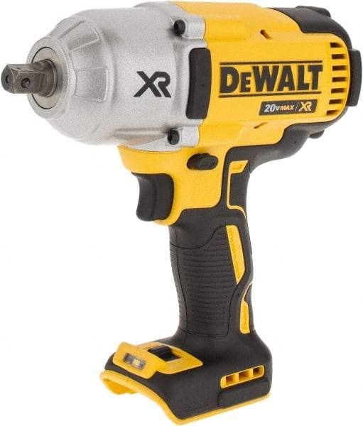 DeWALT - 1/2" Drive 20 Volt Mid-Handle Cordless Impact Wrench & Ratchet - 1,900 RPM, 0 to 2,400 BPM, 700 Ft/Lb Torque, Lithium-Ion Batteries Not Included - Industrial Tool & Supply