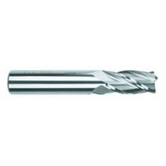 3/8 Dia. x 2-1/2 Overall Length 4-Flute .030 C/R Solid Carbide SE End Mill-Round Shank-Center Cut-TiAlN - Industrial Tool & Supply