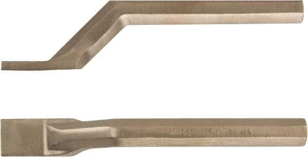 Ampco - Stiff Aluminum Bronze Alloy Bent Scraper - 1" Blade Width - Industrial Tool & Supply