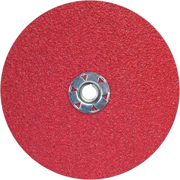 Norton - 7" Diam 5/8-11 Threaded Hole 50 Grit Fiber Disc - Ceramic Alumina, 8,600 Max RPM - Industrial Tool & Supply