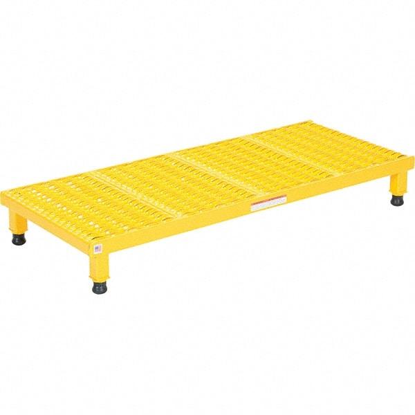 Vestil - 5" High x 19" Wide x 48" Deep, Yellow Step Stand - Steel, 500 Lb Capacity - Industrial Tool & Supply