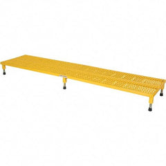 Vestil - 5" High x 24" Wide x 96" Deep, Yellow Step Stand - Steel, 500 Lb Capacity - Industrial Tool & Supply