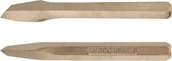 Ampco - 12" OAL x 3/4" Blade Width Nonsparking Diamond Point Chisel - 3/4" Tip - Industrial Tool & Supply