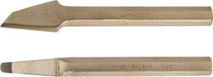 Ampco - 8" OAL x 1/2" Blade Width Nonsparking Groove Chisel - 1/2" Tip - Industrial Tool & Supply