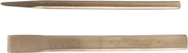 Ampco - 10" OAL x 1" Blade Width Nonsparking Oval Hand Chisel - 1" Tip - Industrial Tool & Supply