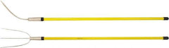 Ampco - Hay Fork with 54" Straight Fiberglass Handle - 7" Blade Width, 3 Tines, 11-1/2" Tine Length - Industrial Tool & Supply