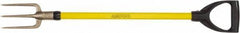 Ampco - Guncotton Fork with 29" Straight Fiberglass Handle - 4" Blade Width, 3 Tines, 5-1/4" Tine Length - Industrial Tool & Supply
