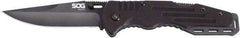 SOG Specialty Knives - 3-5/8" Blade, 8-1/4" OAL, Straight Clip Point Folding Knife - 4-5/8" Closed Length, G-10, 1 Blade, 1 Edge - Industrial Tool & Supply