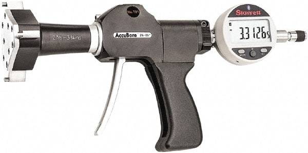 Starrett - Electronic Bore Gages Type: Pistol Grip Electronic Bore Gage Minimum Measurement (Decimal Inch): 2.6250 - Industrial Tool & Supply