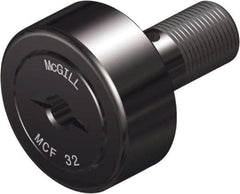 McGill - 26mm Roller Diam x 12mm Width, 10mm Stud Diam x 23mm Length, Crowned Sealed Stud Cam Follower - Steel, 12mm Thread Length, M10x1 Thread, 36mm OAL, 1,765 Lb Dynamic Cap, 2,338 Lb Static Cap - Industrial Tool & Supply