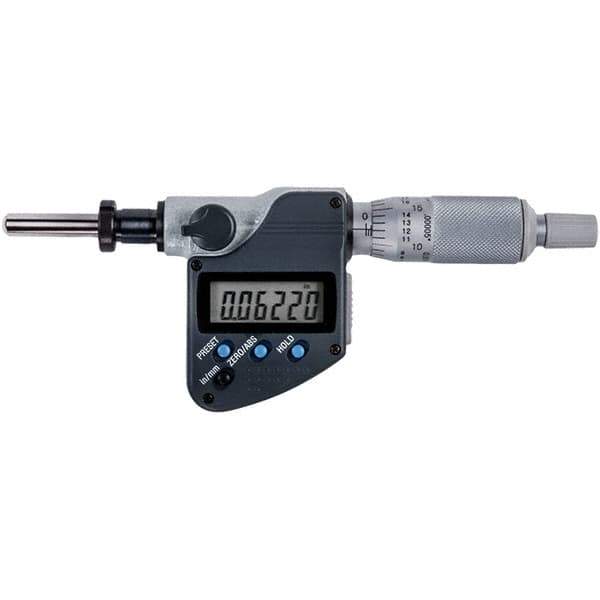 Mitutoyo - Electronic Micrometer Heads Minimum Measurement (Inch): 0 Minimum Measurement (mm): 0.00 - Industrial Tool & Supply