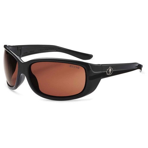 ERDA Copper Lens Black Safety Glasses - Industrial Tool & Supply