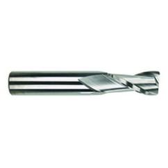 3/8 Dia. x 2-1/2 Overall Length 2-Flute Square End Solid Carbide SE End Mill-Round Shank-Center Cut-TiAlN - Industrial Tool & Supply