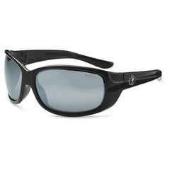 ERDA Silver Mirror Lens Black Safety Glasses - Industrial Tool & Supply