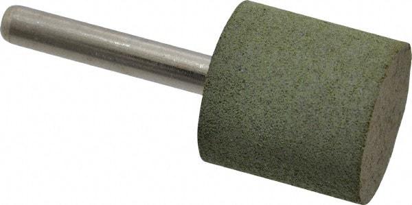 Grier Abrasives - 1" Max Diam x 2-1/2" Long, Cylinder W220, Rubberized Point - Coarse Grade, Aluminum Oxide, Mounted - Industrial Tool & Supply