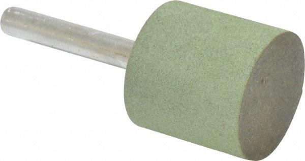 Grier Abrasives - 1" Max Diam x 2-1/2" Long, Cylinder W220, Rubberized Point - Medium Grade, Aluminum Oxide, Mounted - Industrial Tool & Supply
