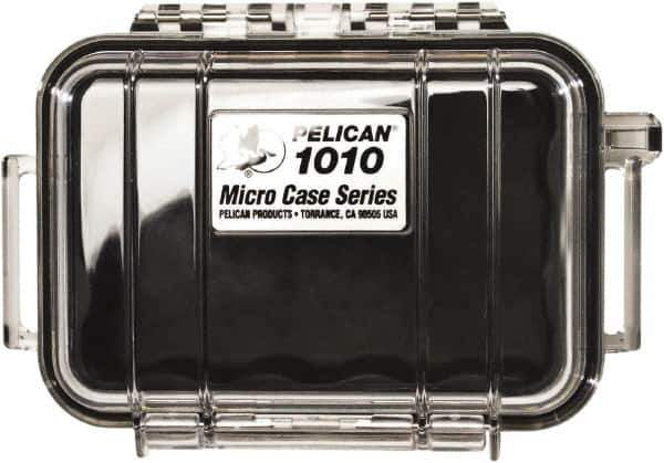 Pelican Products, Inc. - 4-1/16" Wide x 2-1/8" High, Clamshell Hard Case - Clear/Black, Polycarbonate - Industrial Tool & Supply