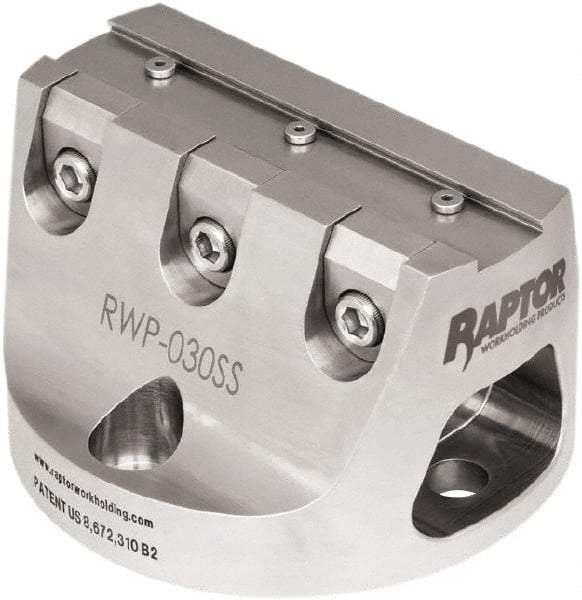 Raptor Workholding - 3/4" Jaw Width, 3" High Dovetail Vise - For Use with 4 & 5 Axis Workholding Systems - Industrial Tool & Supply