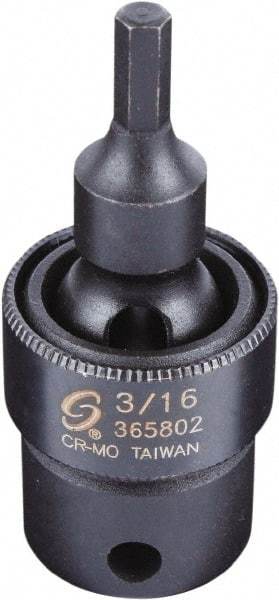 Sunex Tools - 3/8" Drive, 3/16" Impact Hex Bit Socket - Industrial Tool & Supply