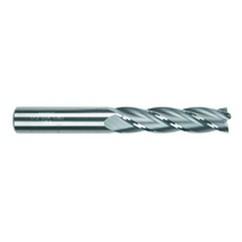 3/8 Dia. x 2-1/2 Overall Length 4-Flute Square End Solid Carbide SE End Mill-Round Shank-Center Cut-TiN - Industrial Tool & Supply