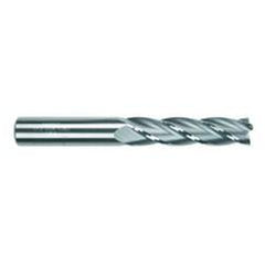3/8 Dia. x 2-1/2 Overall Length 4-Flute Square End Solid Carbide SE End Mill-Round Shank-Center Cut-TiN - Industrial Tool & Supply