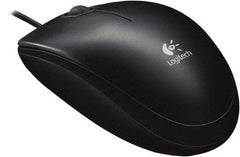 Logitech - Black Corded Mouse - Use with Mac OS X, Windows XP, Vista 7, 8 - Industrial Tool & Supply